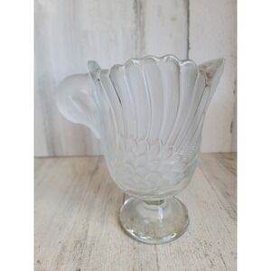 Mikasa Walther crystal swan frosted pitcher footed vase unique home decor